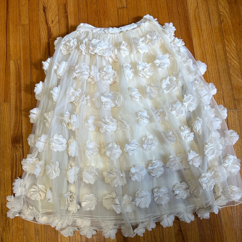 Floral Appliqué Midi skirt - UK 8